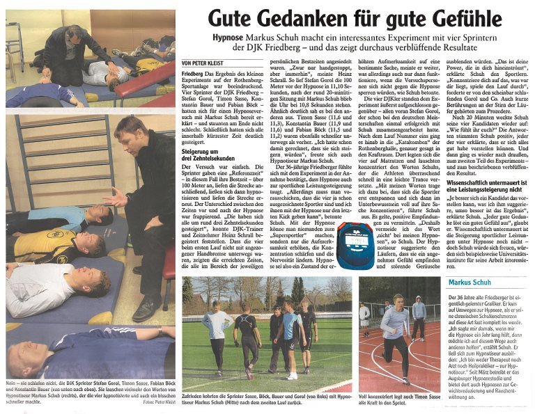 Zeitungsartikel Augsburger Allgemeine: Gute Gedanken für gute Gefühle